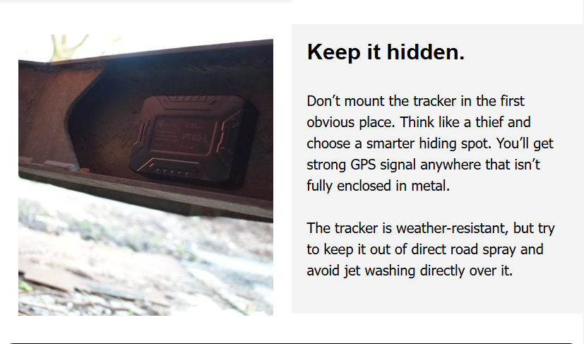 battery gps tracker magnetic fitted to trailer