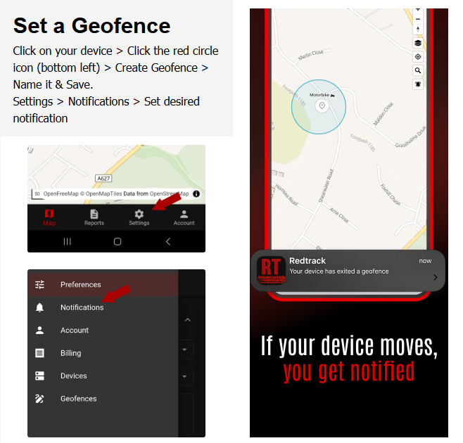 redtrack app motorbike theft alerts